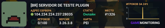 [BR] SERVIDOR DE TESTE PLUGIN