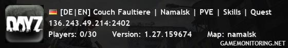 [DE|EN] Couch Faultiere | Namalsk | PVE | Skills | Quest