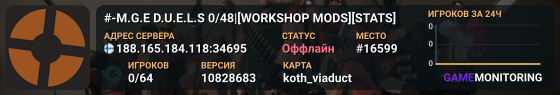 #-M.G.E D.U.E.L.S 0/48|[WORKSHOP MODS][STATS]