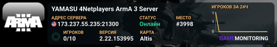 YAMASU 4Netplayers ArmA 3 Server