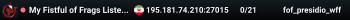 My Fistful of Frags Listen Server