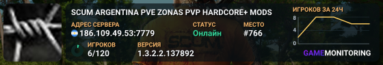SCUM ARGENTINA PVE ZONAS PVP HARDCORE+ MODS