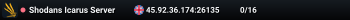 Shodans Icarus Server