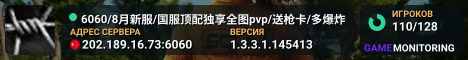 6060/8月新服/国服顶配独享全图pvp/送枪卡/多爆炸物产出/抄家爽服/百倍魔改