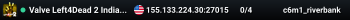 Valve Left4Dead 2 India West Server (srcds1001-bom2.382.1)