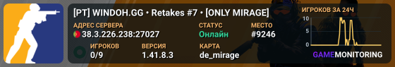 [PT] WINDOH.GG • Retakes #7 • [ONLY MIRAGE]