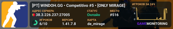 [PT] WINDOH.GG • Competitivo #5 • [ONLY MIRAGE]