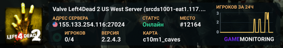 Valve Left4Dead 2 US West Server (srcds1001-eat1.117.10)