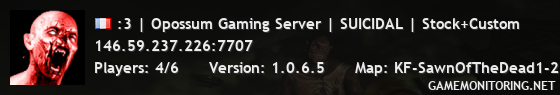 :3 | Opossum Gaming Server | HARD | Stock+Custom