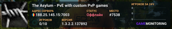 The Asylum - PvE with custom PvP games