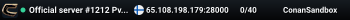 Official server #1212 PvP - g-portal.com
