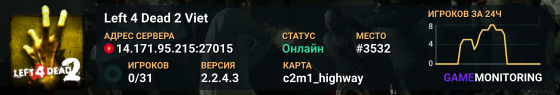 Left 4 Dead 2 Viet
library : 20260507
gamemode: Hard Training Lv7