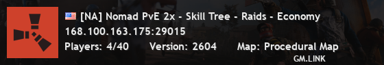 [NA] Nomad PvE 2x - Skill Tree - Raids - Economy