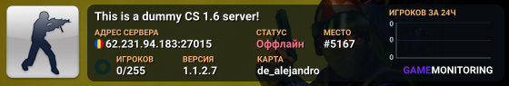 This is a dummy CS 1.6 server!