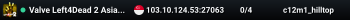 Valve Left4Dead 2 Asia Server (srcds4030-sgp2.154.49)