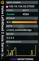 Valve Left4Dead 2 Asia Server (srcds4015-sgp2.154.11)