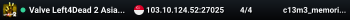 Valve Left4Dead 2 Asia Server (srcds4015-sgp2.154.11)