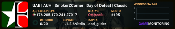 UAE | AUH | SmokerZCorner | Day of Defeat | Classic