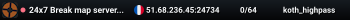 24x7 Break map server GoGoGo