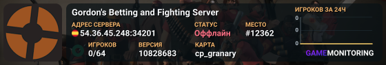 Gordon's Betting and Fighting Server