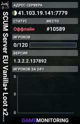 SCUM Server EU Vanilla+ Loot x2 Hardcore