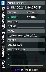SundownRP | Drugs | Unbox | Crafting | Custom | M9K