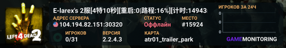 E-larex's 2服[4特10秒][重启:0|路程:16%][计时:14943m:34