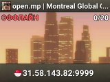 open.mp | Montreal Global City Roleplay v9.0.0