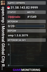 open.mp | Montreal Global City Roleplay v9.0.0