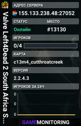 Valve Left4Dead 2 South Africa Server (srcds1039-jnb1.213.38)