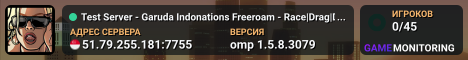 Test Server - Garuda Indonations Freeroam - Race|Drag|DM|RP|Pur