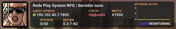 Rede Play System RPG | Servidor novo