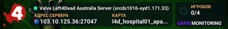 Valve Left4Dead Australia Server (srcds1016-syd1.171.33)