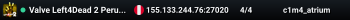 Valve Left4Dead 2 Peru Server (srcds2014-lim1.381.6)