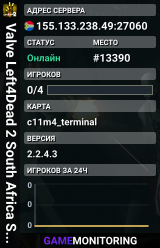 Valve Left4Dead 2 South Africa Server (srcds1040-jnb1.213.46)