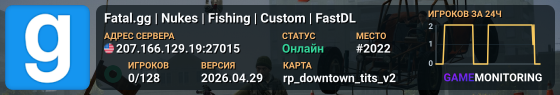Fatal.gg | Nukes | Fishing | Custom | FastDL