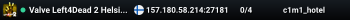 Valve Left4Dead 2 Helsinki Server (srcds1006-hel-hetz.380.167)