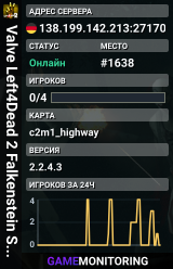 Valve Left4Dead 2 Falkenstein Server (srcds1002-fsn-hetz.421.15