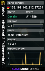 Valve Left4Dead 2 Falkenstein Server (srcds1003-fsn-hetz.421.19