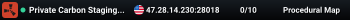 Private Carbon Staging Test Server