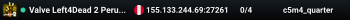 Valve Left4Dead 2 Peru Server (srcds1014-lim1.251.247)