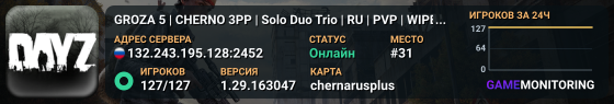 GROZA 5 | CHERNO 3PP | Solo Duo Trio | RU | PVP | WIPE 25.08