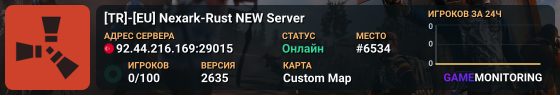 [TR]-[EU] Nexark-Rust NEW Server
