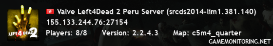 Valve Left4Dead 2 Peru Server (srcds2014-lim1.381.140)