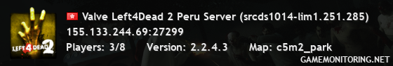 Valve Left4Dead 2 Peru Server (srcds1014-lim1.251.285)