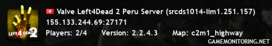 Valve Left4Dead 2 Peru Server (srcds1014-lim1.251.157)