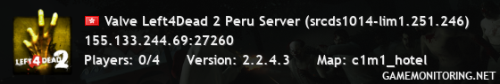 Valve Left4Dead 2 Peru Server (srcds1014-lim1.251.246)