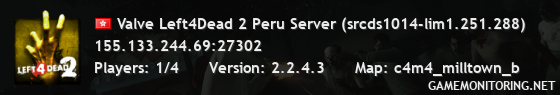 Valve Left4Dead 2 Peru Server (srcds1014-lim1.251.288)