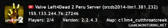 Valve Left4Dead 2 Peru Server (srcds2014-lim1.381.232)