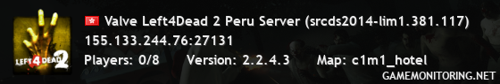 Valve Left4Dead 2 Peru Server (srcds2014-lim1.381.117)